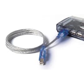Belkin USB A-B LIGHTED CABLE. USB 2.0 COMPATIBLE. USBA-USBB 1.8M BLUE
